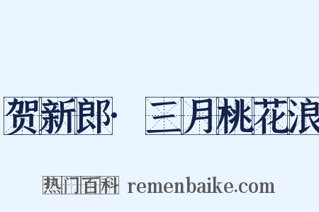 贺新郎·三月桃花浪是什么意思的图片